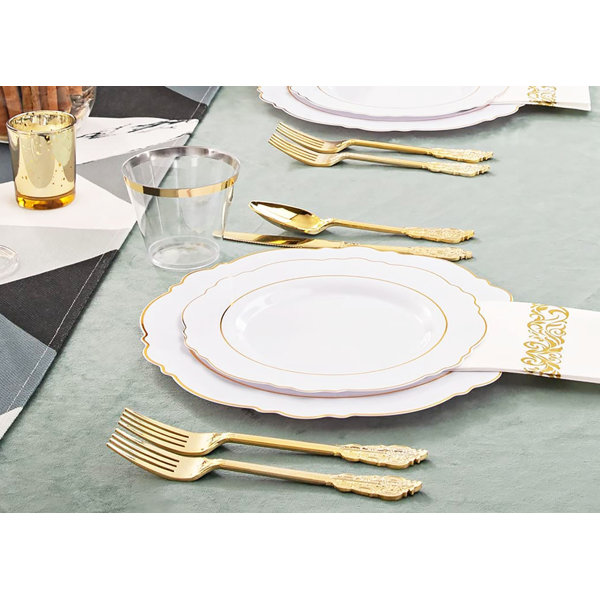 OPTERWQ Disposable Wedding Flatware Set for 50 Guests Wayfair